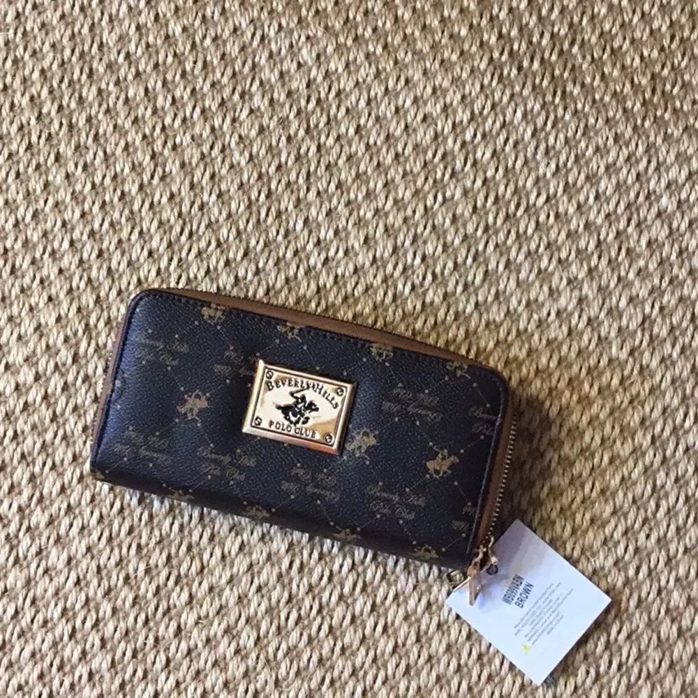 NWT BEVERLY HILLS POLO CLUB wallet brown DUR1